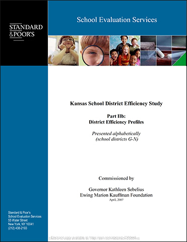Kansas School District Efficiency Study Part IIb: District Efficiency Profiles
