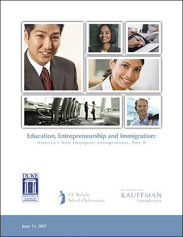 Education, Entrepreneurship and Immigration: America's New Immigrant Entrepreneurs, Part II
