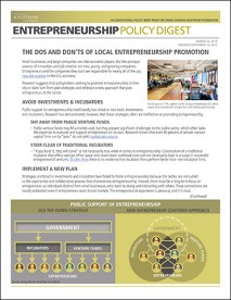 The Dos and Don’ts of Local Entrepreneurship Promotion | Entrepreneurship Policy Digest