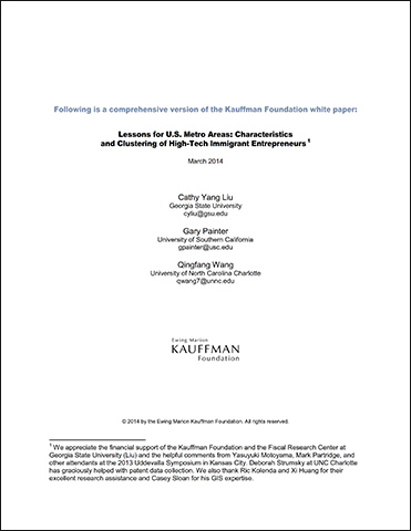 Lessons for U.S. Metro Areas: Characteristics of High-Tech Immigrant Entrepreneurs