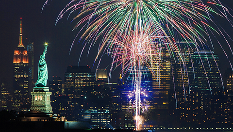Fireworks in New York City