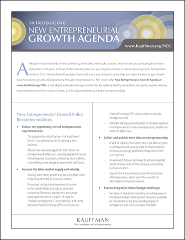 Introducing New Entrepreneurial Growth Agenda