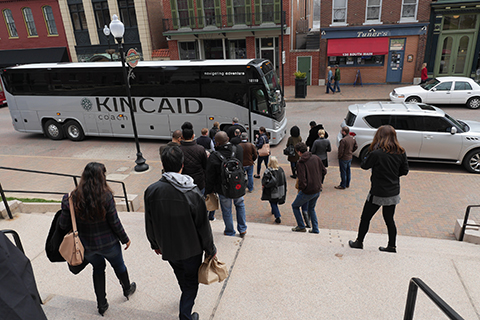 Eship Learning Journey 2018 with the Kauffman Foundation, road trip tour bus