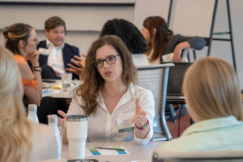 Kelsey Hampton at the Entrepreneurship Policy Network meeting