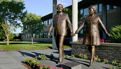 Kauffman Foundation statues