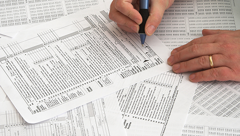 Filling out taxes