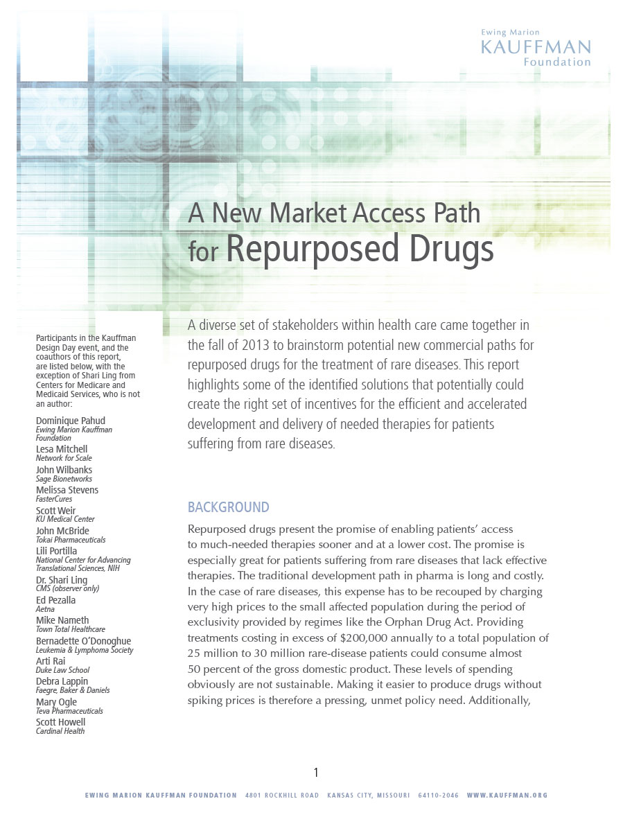 Read "A New Market Access Path for Repurposed Drugs."