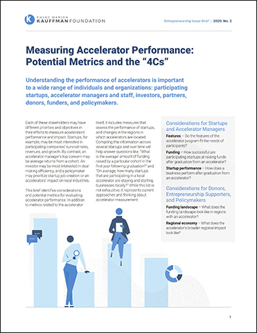 Measuring Accelerator Performance | Entrepreneurship Issue Brief