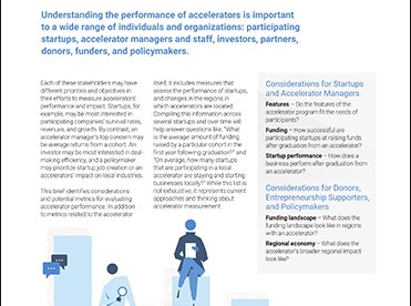 Kauffman Issue Brief: Measuring Accelerator Performance