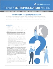 Kauffman Trends in Entrepreneurship 4: Motivations for Entrepreneurship