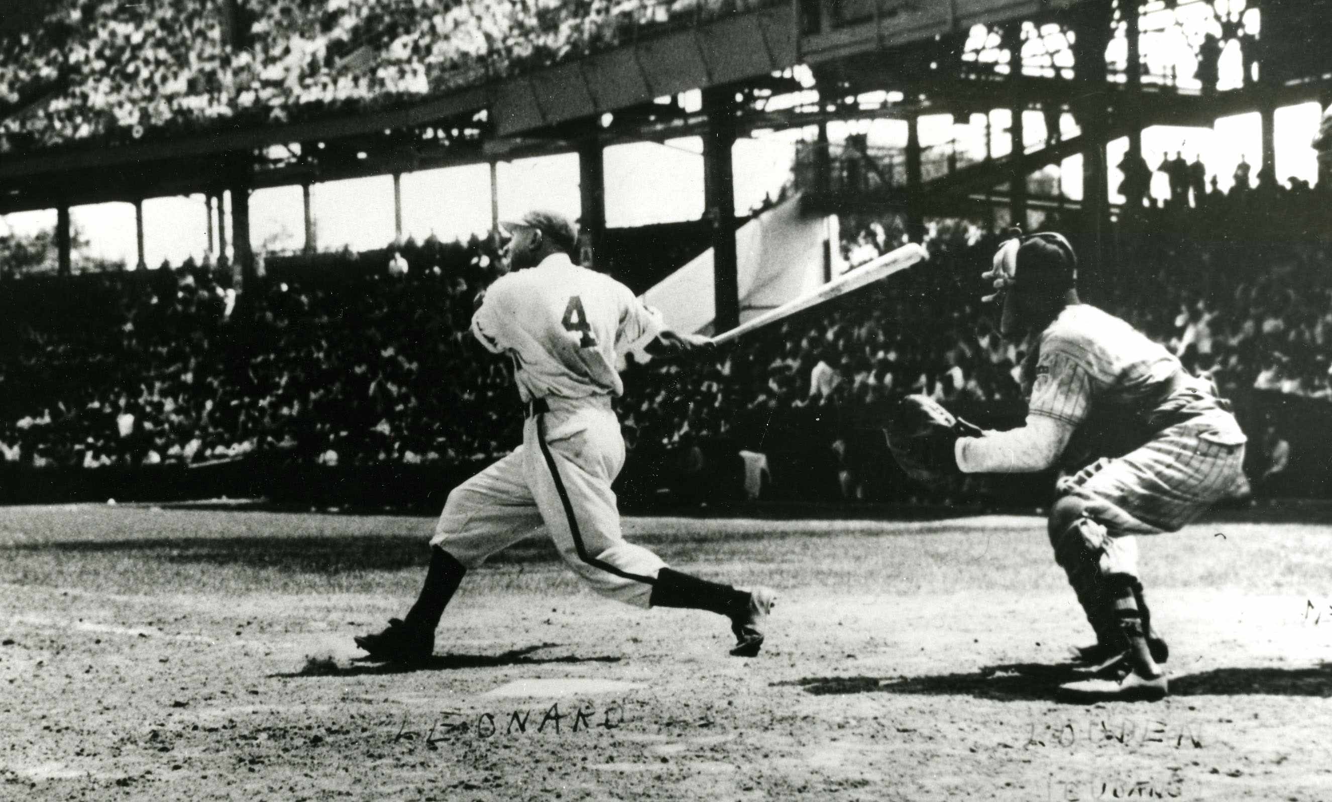 Walter "Buck" Leonard batting