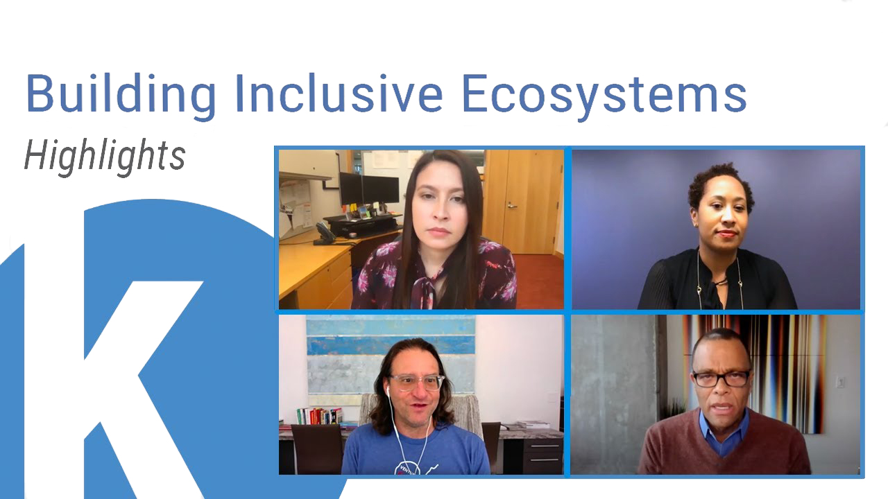 A Zoom room of folks discussing inclusive ecosystems