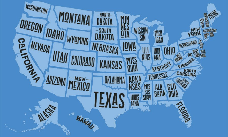 A map of the United States