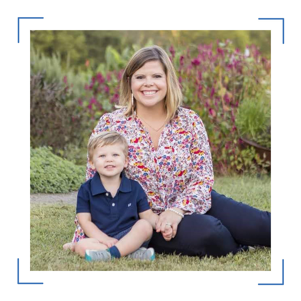 A photo of Katie Hendrix and her son.