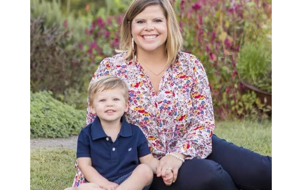 A photo of Katie Hendrix and her son.