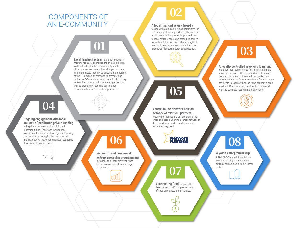 Hexagon Chart: Components of an E-Community