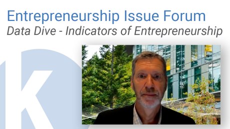 A video still from the June 2022 Entrepreneurship Issue Forum, "Kauffman Entrepreneurship Forum: Data Dive – Indicators of Entrepreneurship"