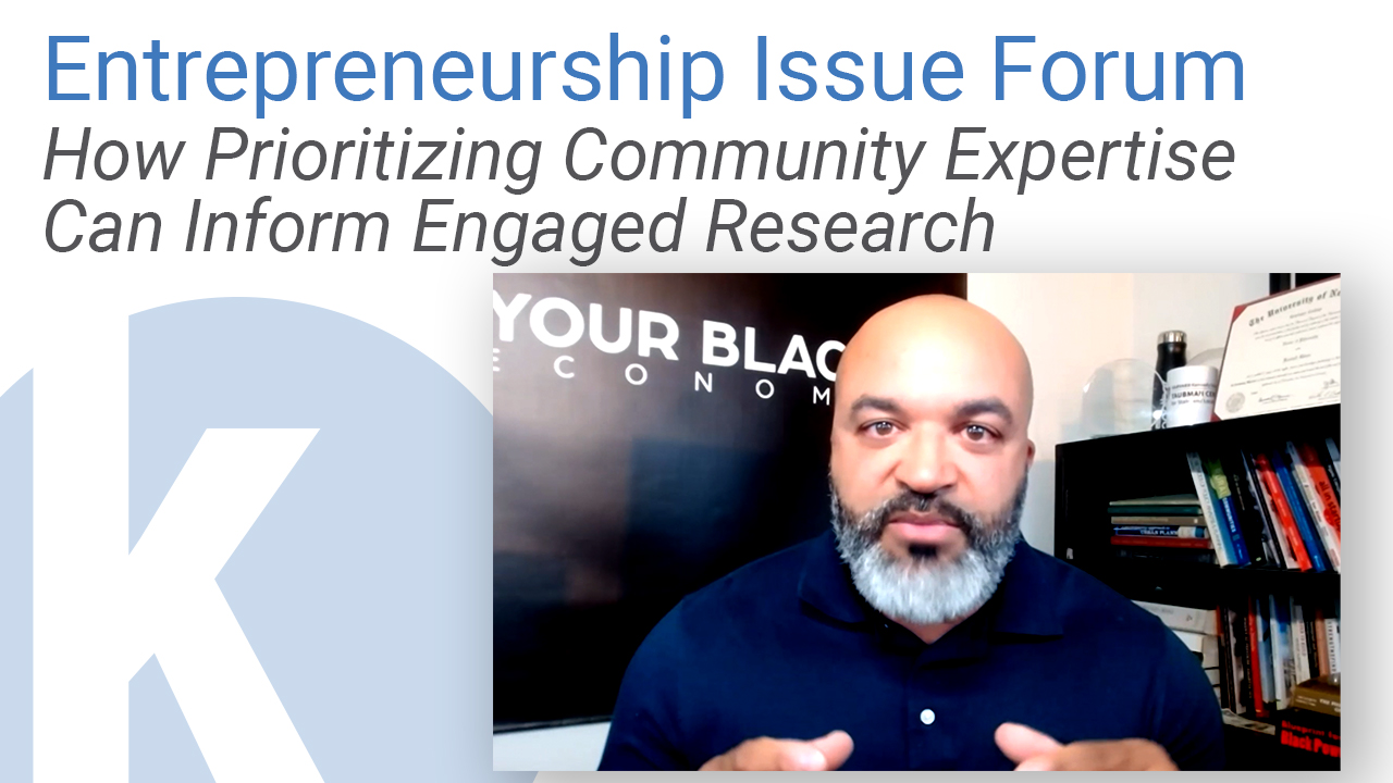 Video still from the November Issue Forum "How Prioritizing Community Expertise Can Inform Engaged Research"