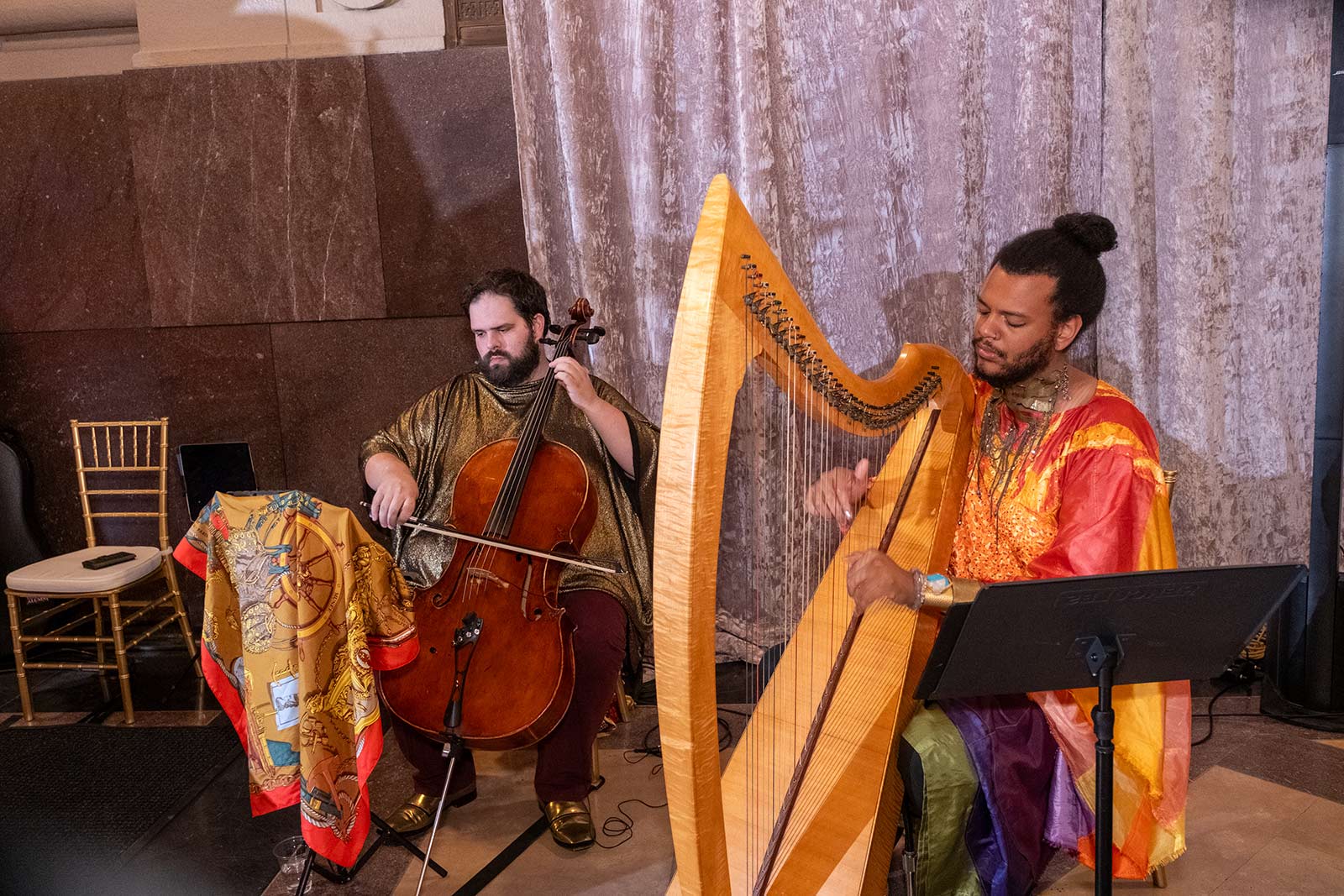 Musical performance at Union Station event for Kauffman Scholars in Kansas City, Missouri.