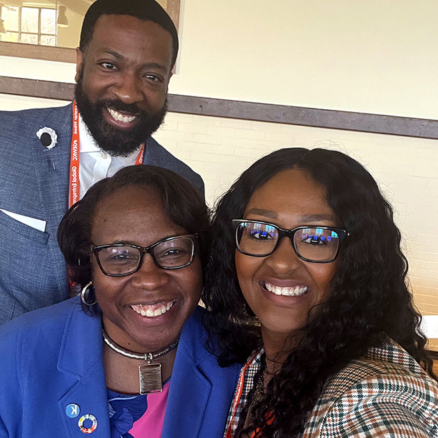 Theodis Watson, Dr. Burns-Wallace, and Shakia Webb at GEWKC