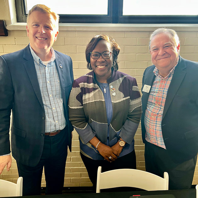 Tim Holverson, Dr. Burns-Wallace, and David Dyer at GEWKC