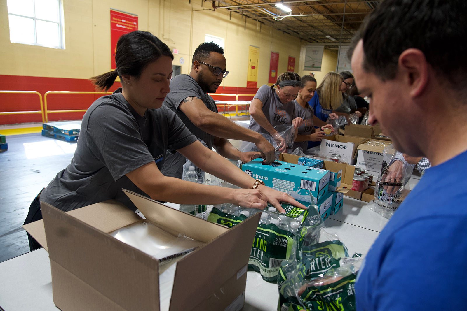 Kauffman associates volunteer at Harvesters in Kansas City, Missouri.