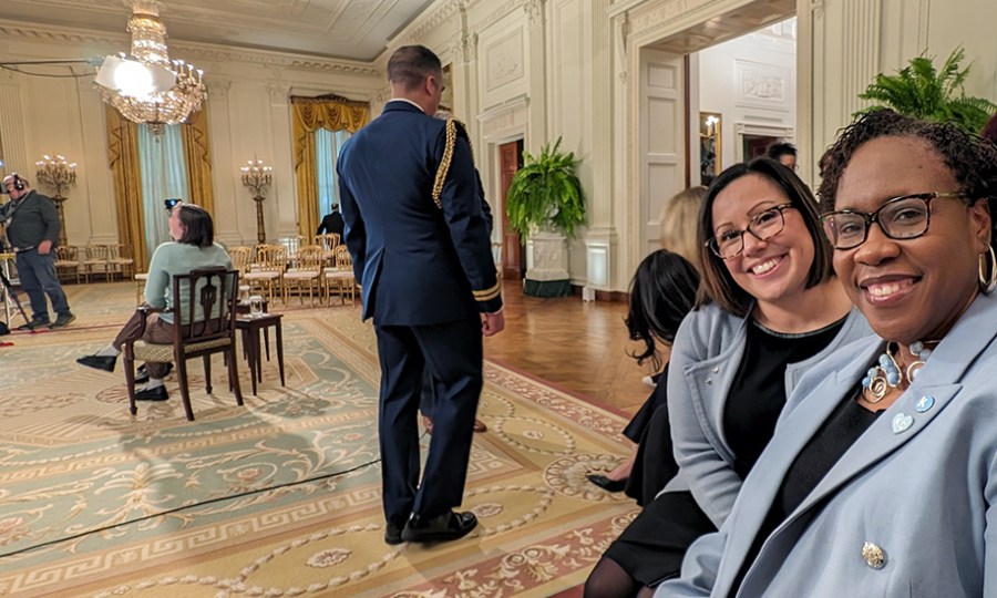 Dr. DeAngela-Burns-Wallace and Dr. Susan Klusmeier attend the Women Mentoring Women event with the First Lady at the White House in Washington, D.C.