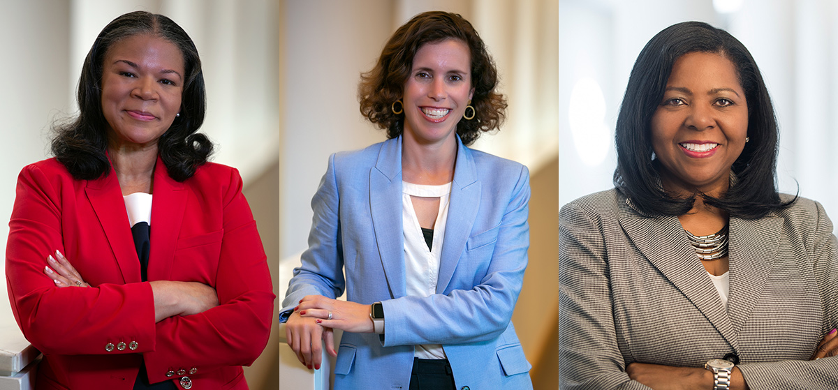 Dr. Yvonne Owens Ferguson, Allison Greenwood Bajracharya, and Gloria Jackson-Leathers