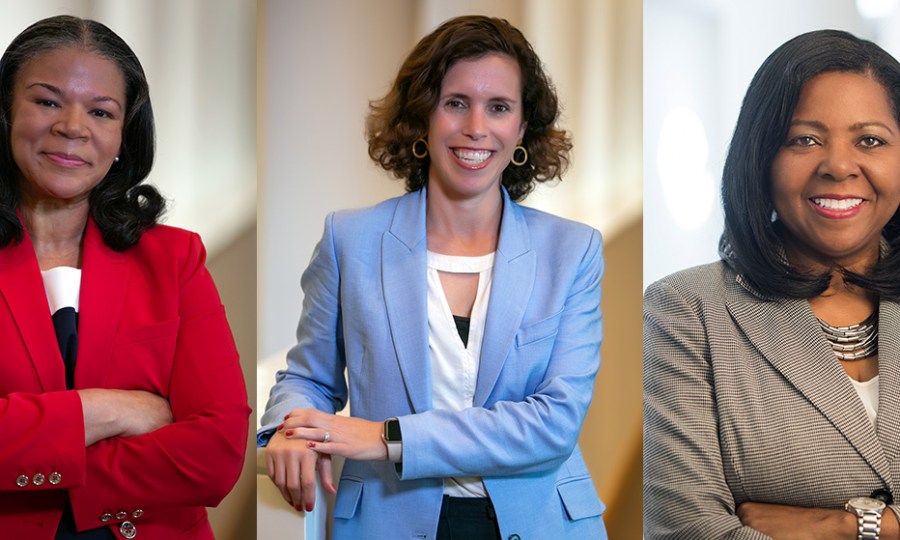 Dr. Yvonne Owens Ferguson, Allison Greenwood Bajracharya, and Gloria Jackson-Leathers