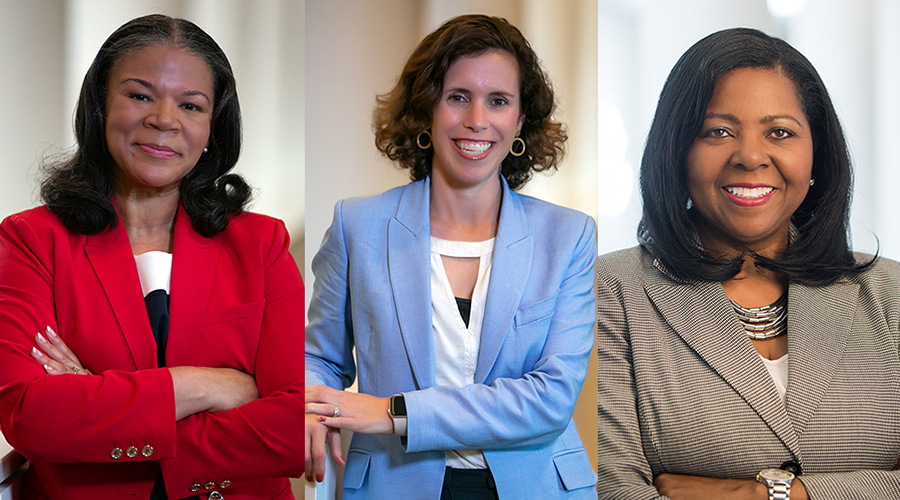 Dr. Yvonne Owens Ferguson, Allison Greenwood Bajracharya, and Gloria Jackson-Leathers