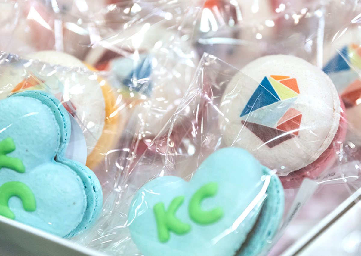 KC Parade of Hearts macaroons individually wrapped