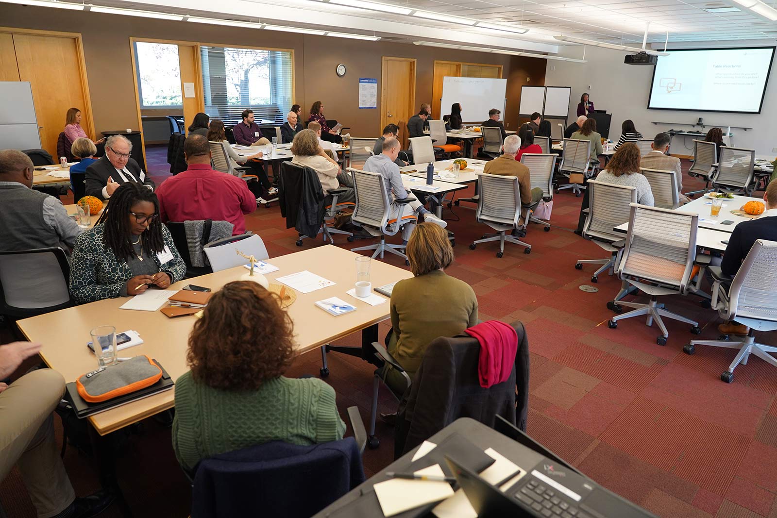 Researchers at the inaugural Economic Mobility, Research, and Data Forum in November 2024 at the Kauffman Foundation in Kansas City, Missouri