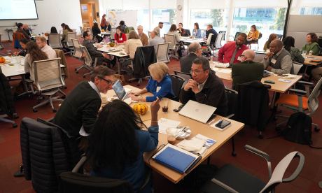 Researchers at the inaugural Economic Mobility, Research, and Data Forum in November 2024 at the Kauffman Foundation in Kansas City, Missouri