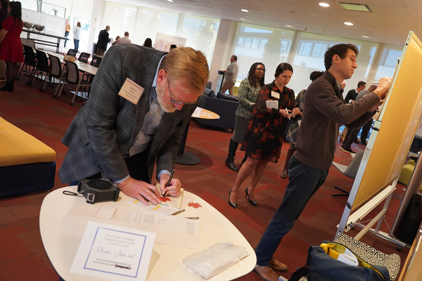 Researchers at the inaugural Economic Mobility, Research, and Data Forum in November 2024 at the Kauffman Foundation in Kansas City, Missouri