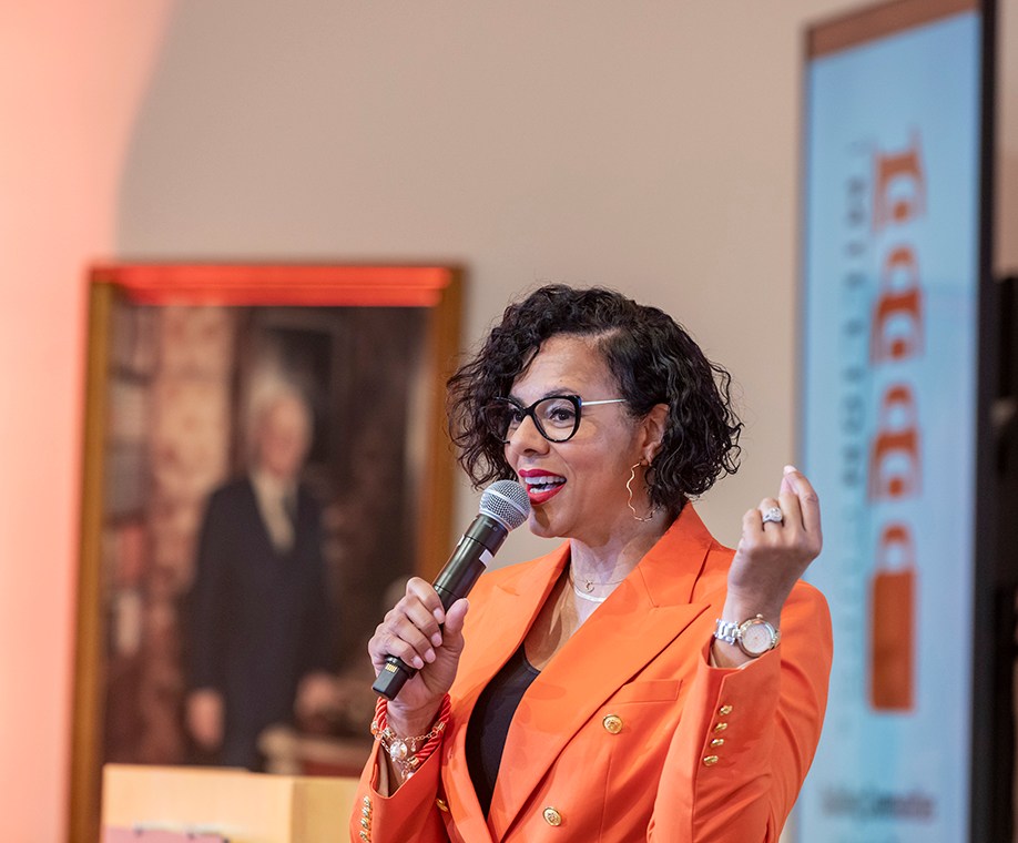 A speaker at the 2026 Kauffman FastTrac + 1 Million Cups Summit