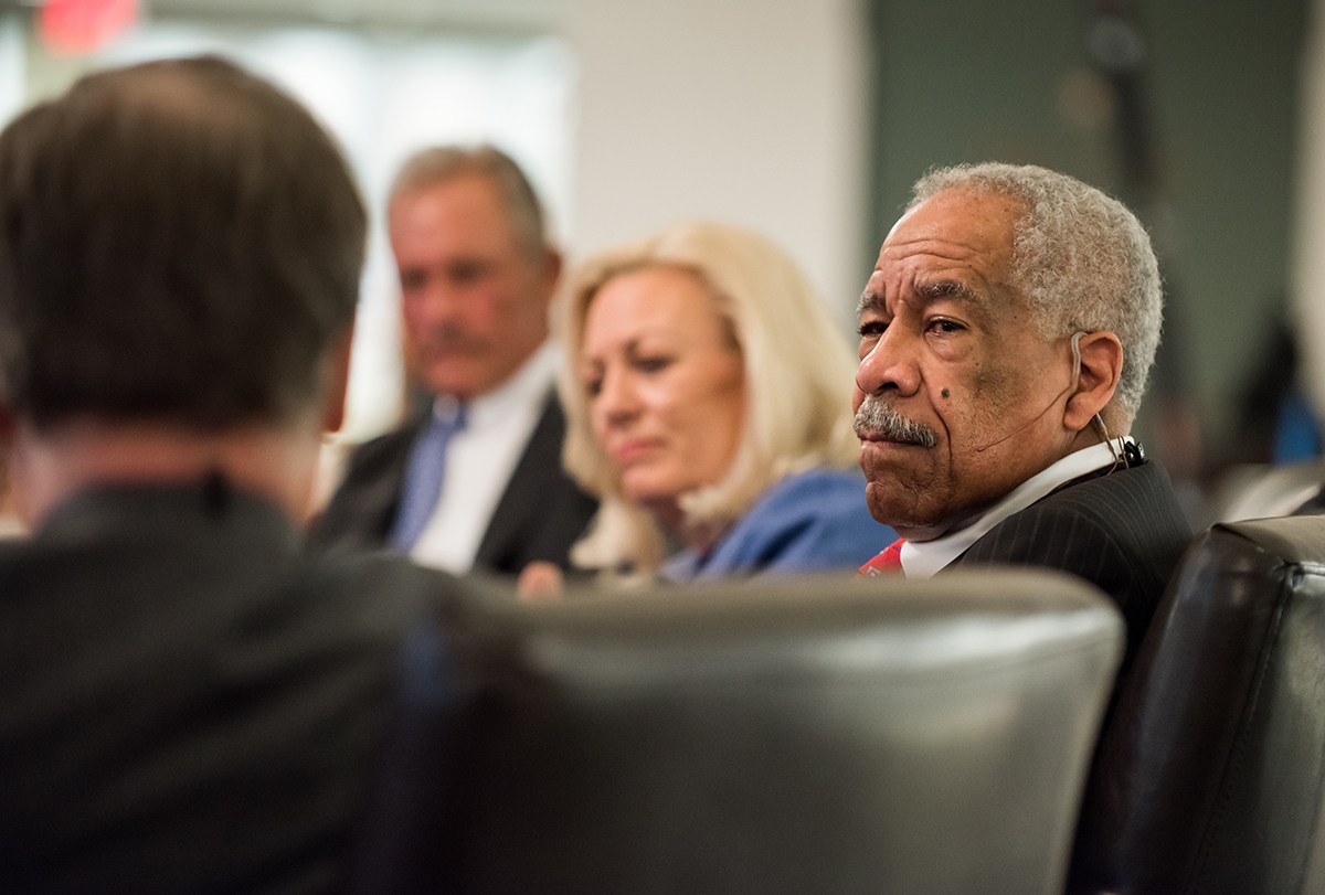 Lou Smith and Julia Kauffman at a forum