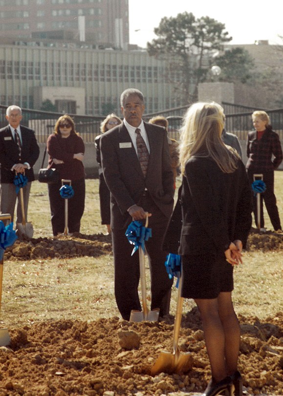 Lou Smith at the groundbreaking of Legacy Park